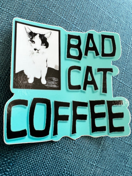 Bad Cat- blue sticker